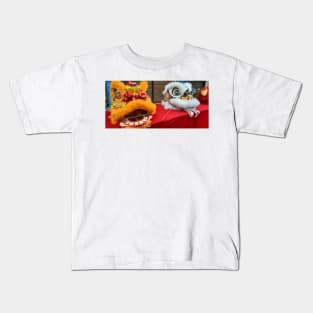 Colorful Chinese Dragon masks on a festival 1 Kids T-Shirt